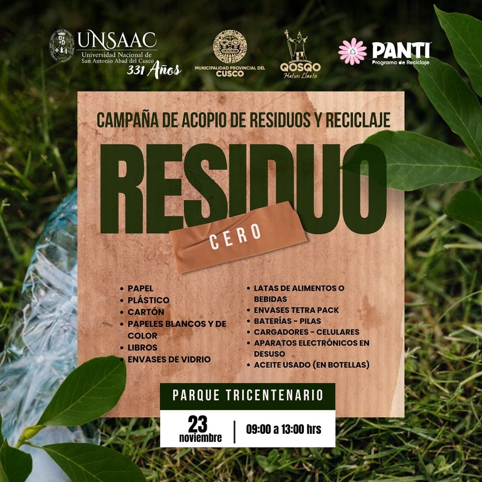 Feria Ambiental RESIDUO CERO UNSAAC- 2023