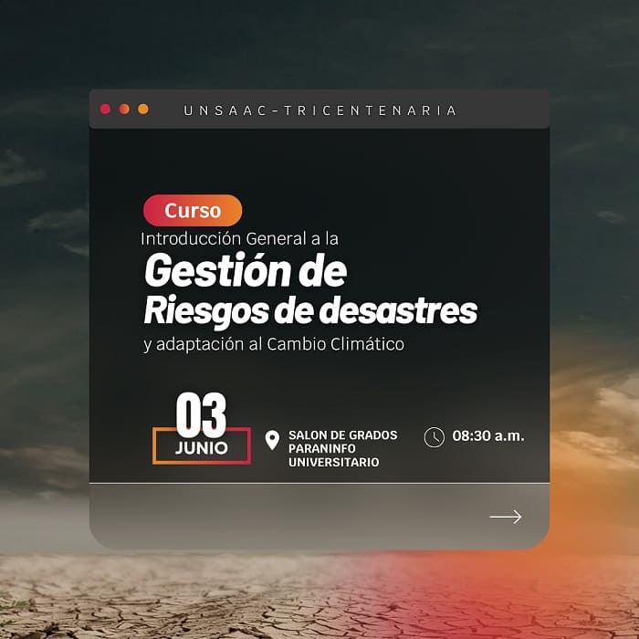 CURSO SOBRE GESTIÓN INTEGRAL DEL RIESGO DE DESASTRES