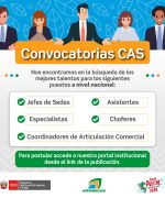 AGROMERCADO CONVOCATORIA CAS EN DIFERENTES PUESTOS