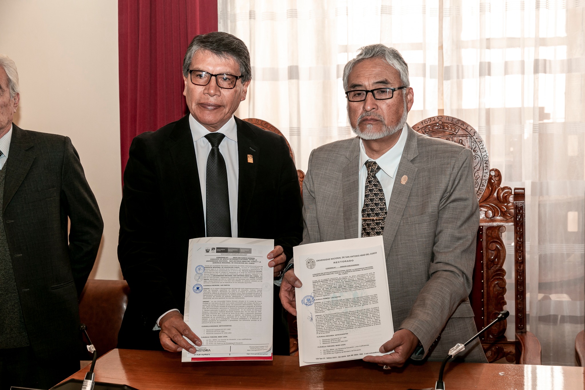 FIRMA DE CONVENIO: UNSAAC – GEREDU