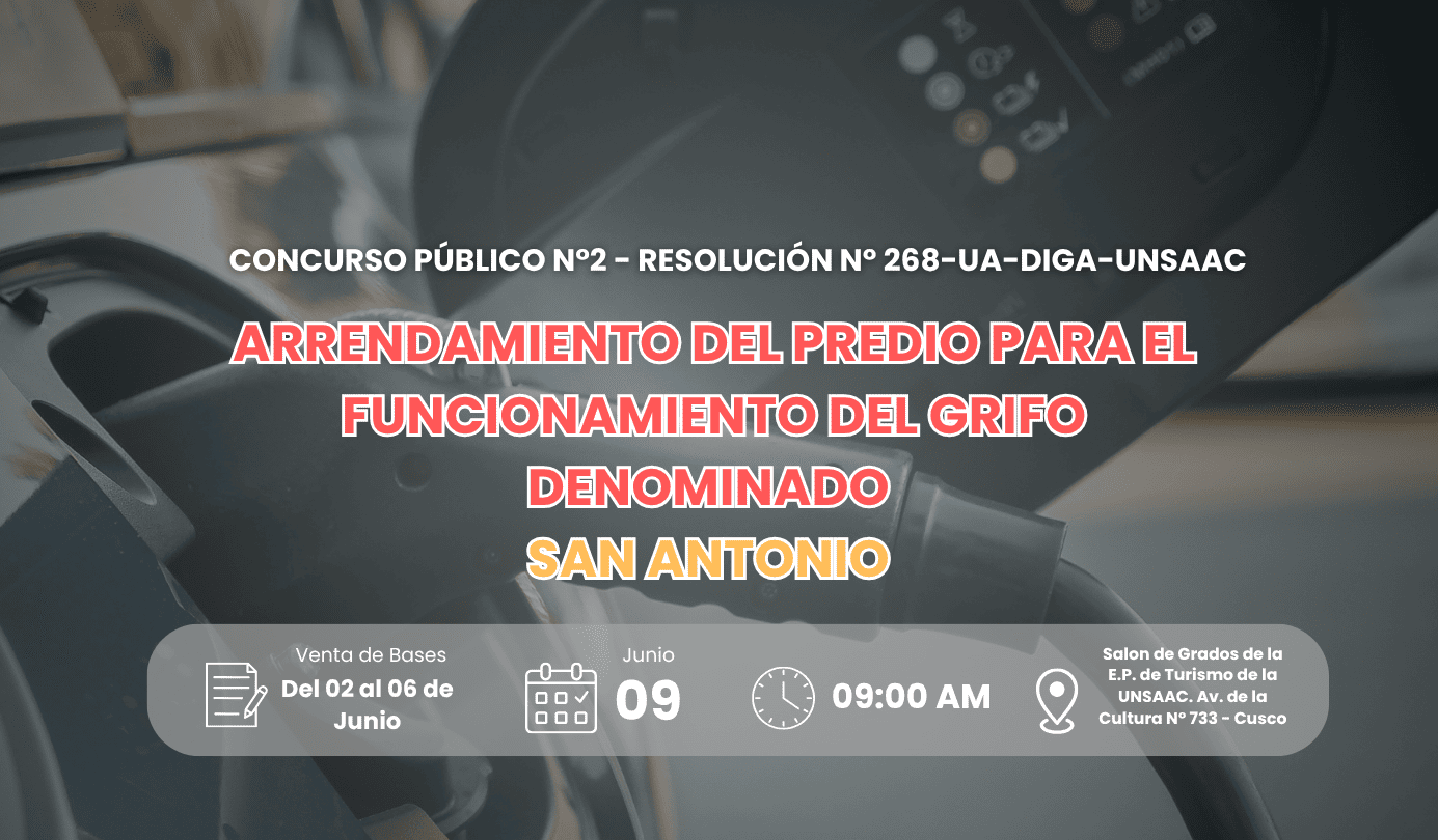 ARRENDAMIENTO DEL PREDIO PARA EL FUNCIONAMIENTO DEL GRIFO SAN ANTONIO