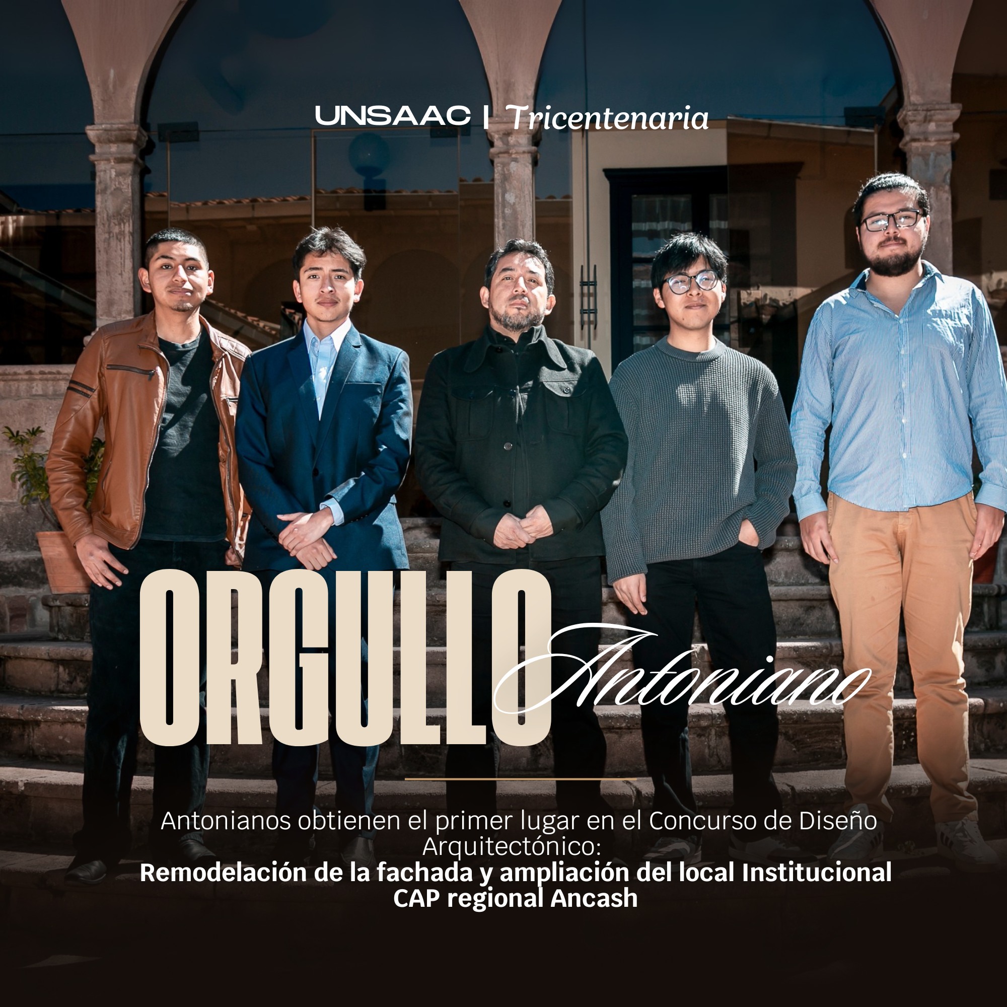 ESTUDIANTES Y DOCENTE DE LA UNSAAC GANAN PRIMER LUGAR EN CONCURSO NACIONAL DE DISEÑO ARQUITECTÓNICO