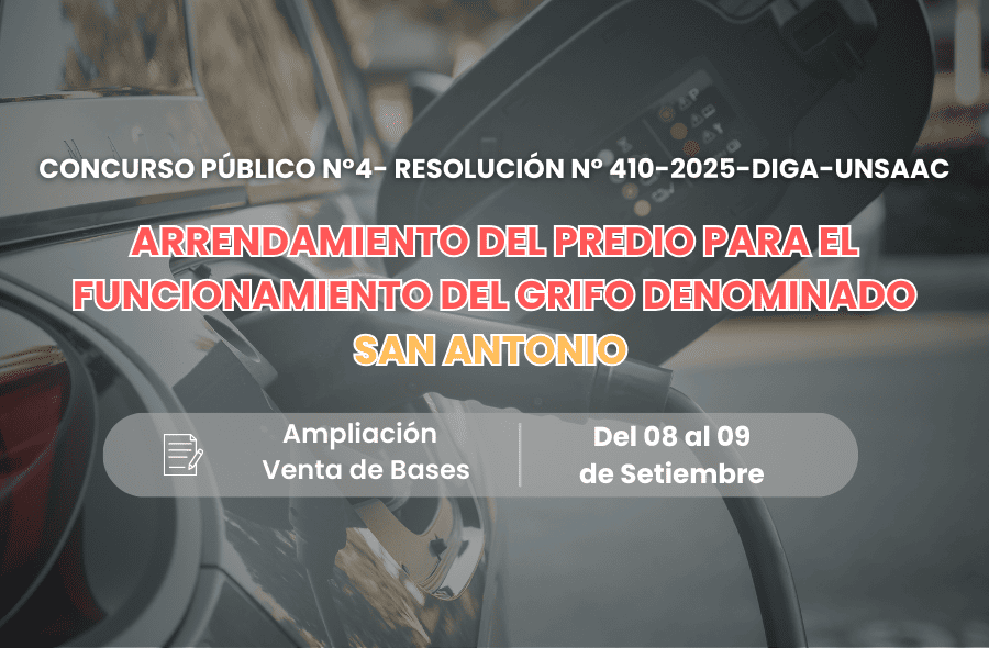 ARRENDAMIENTO DEL PREDIO PARA EL FUNCIONAMIENTO DEL GRIFO SAN ANTONIO N°4
