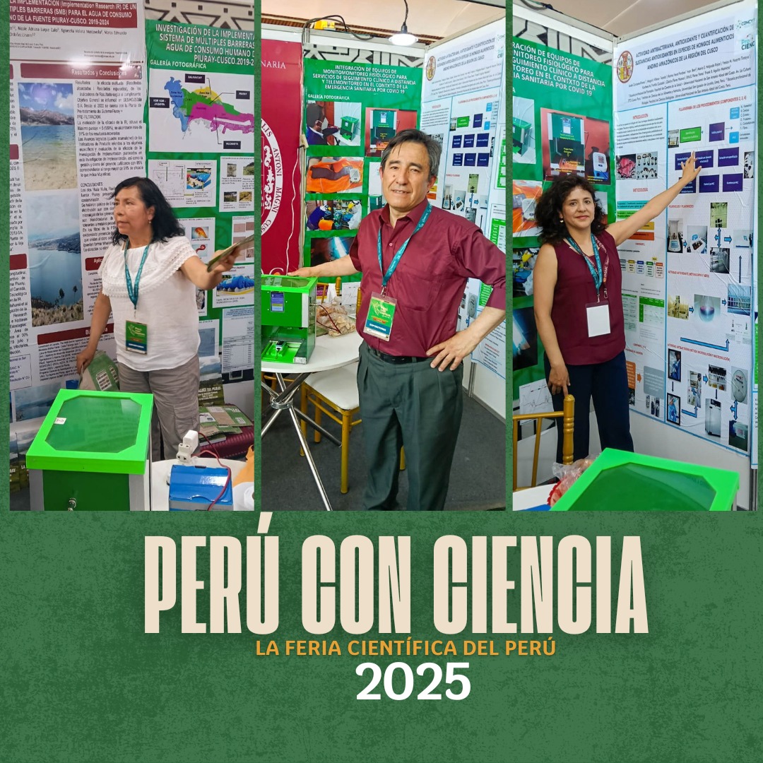 UNSAAC presente en la feria científica «Perú con Ciencia»; con tres proyectos de alto impacto