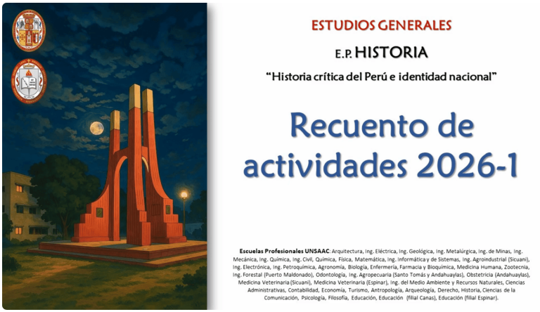 HISTORIA CRÍTICA DEL PERÚ E IDENTIDAD NACIONAL – SEMESTRE 2026-I